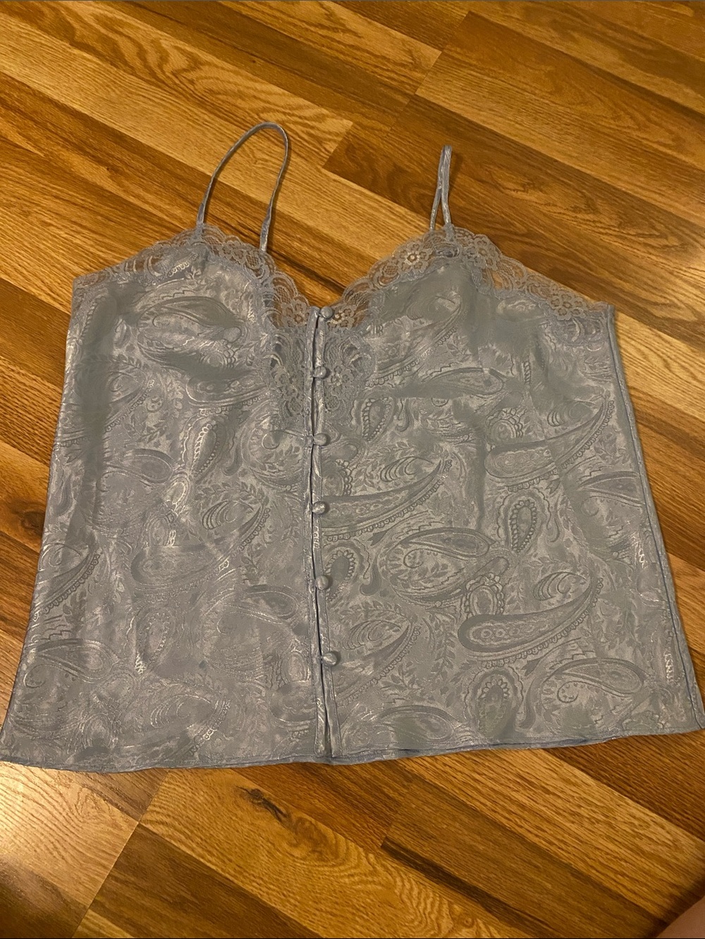 Paisley Button-Front Cami